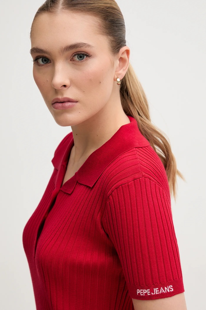 Φόρεμα Pepe Jeans PATRICIA PL953730 κόκκινο