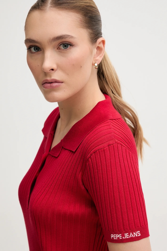 Φόρεμα Pepe Jeans PATRICIA PL953730 κόκκινο