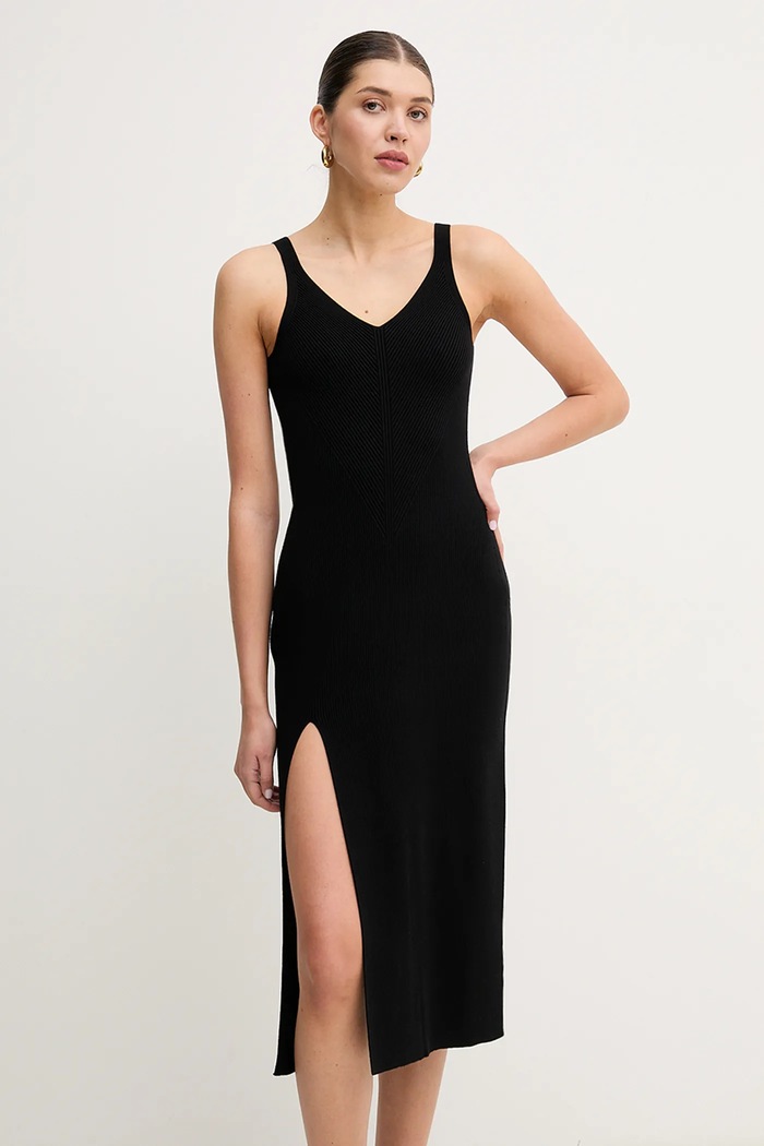 Lacoste dress plain black EF9270