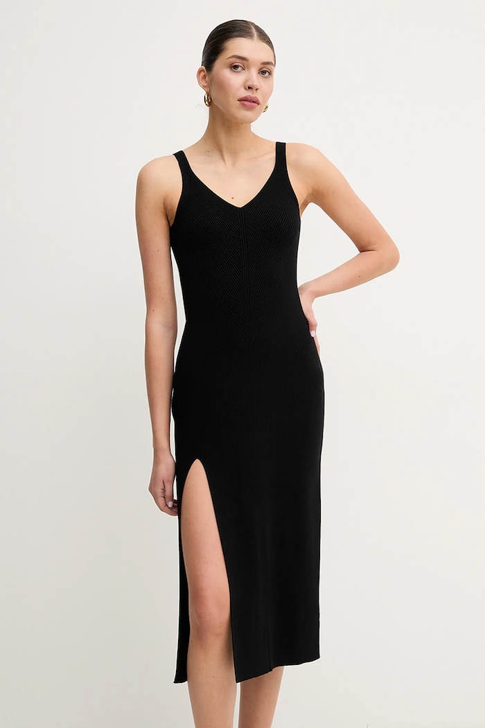 Lacoste dress plain black EF9270
