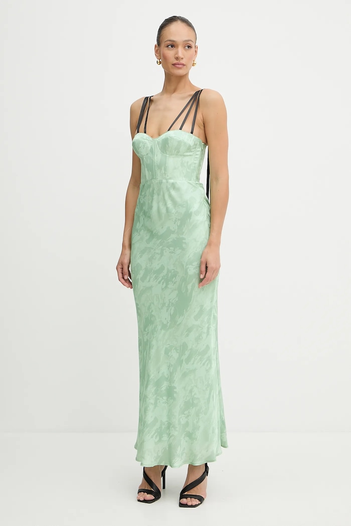 Pinko Sukienka REIMAGINE by Patrick Mcdowell zielony 104996.A2JM