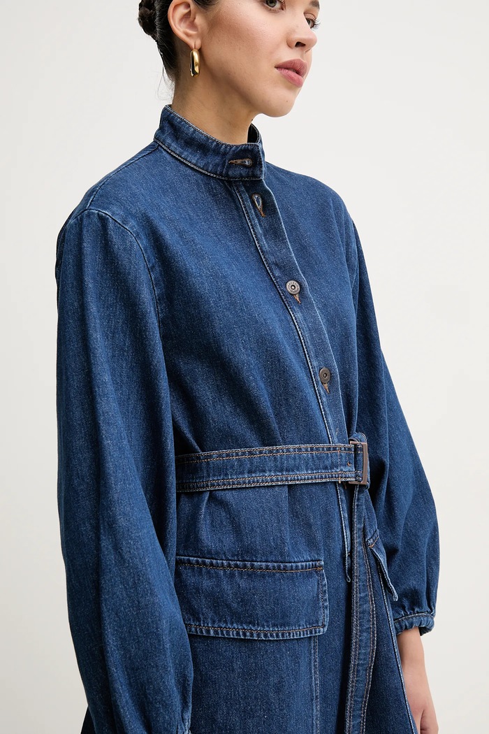 Rochie din denim Weekend Max Mara 2515221021600 bleumarin