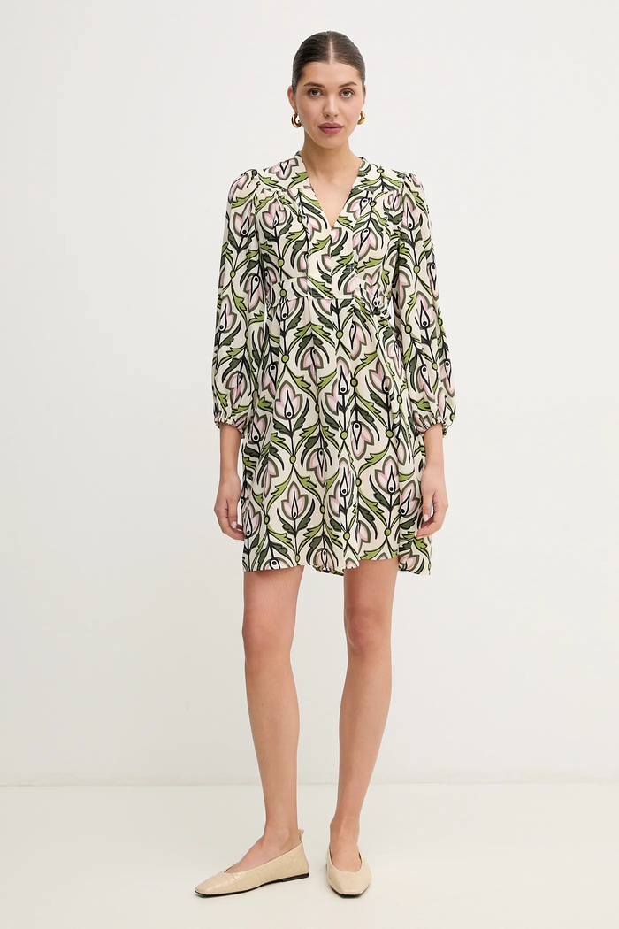 Hodvábne šaty Weekend Max Mara 2515221061600 béžová SS25