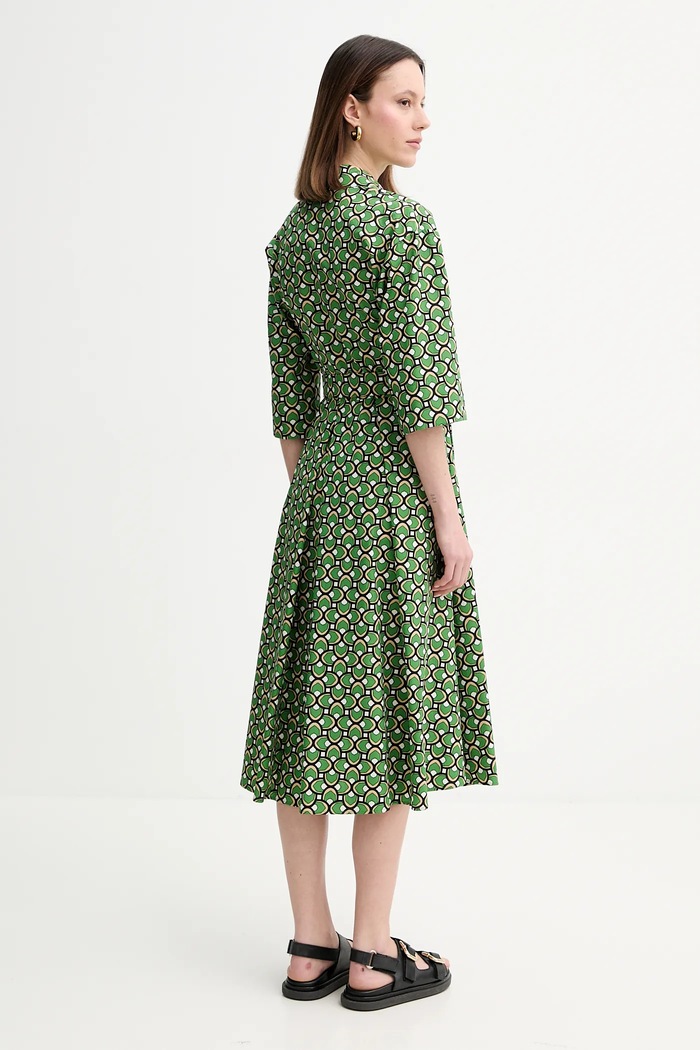 Ρούχα Βαμβακερό φόρεμα Weekend Max Mara 2515221152600 πράσινο