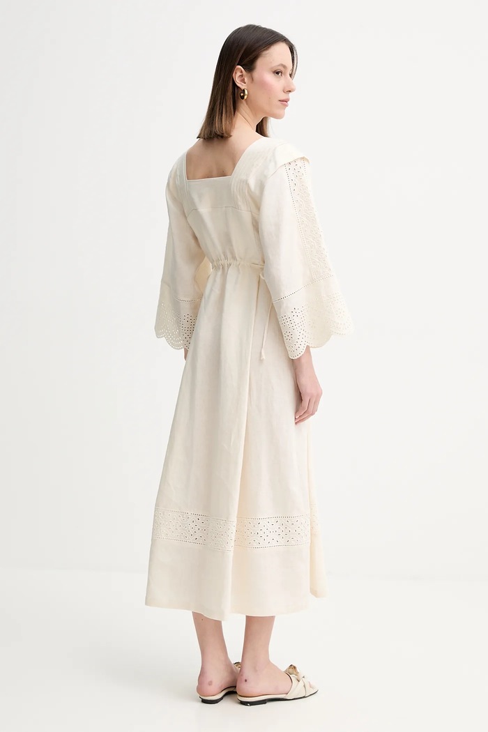 Oblečení Lněné šaty Weekend Max Mara 2515221182600 béžová