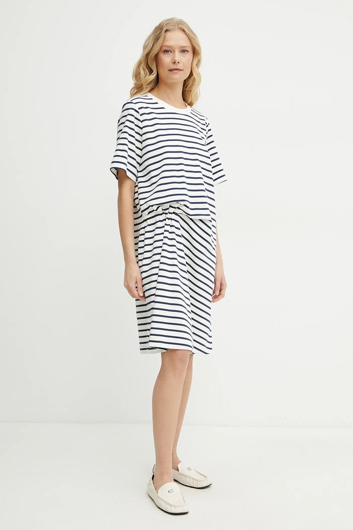 Rochie din bumbac Weekend Max Mara 2515621012600 alb