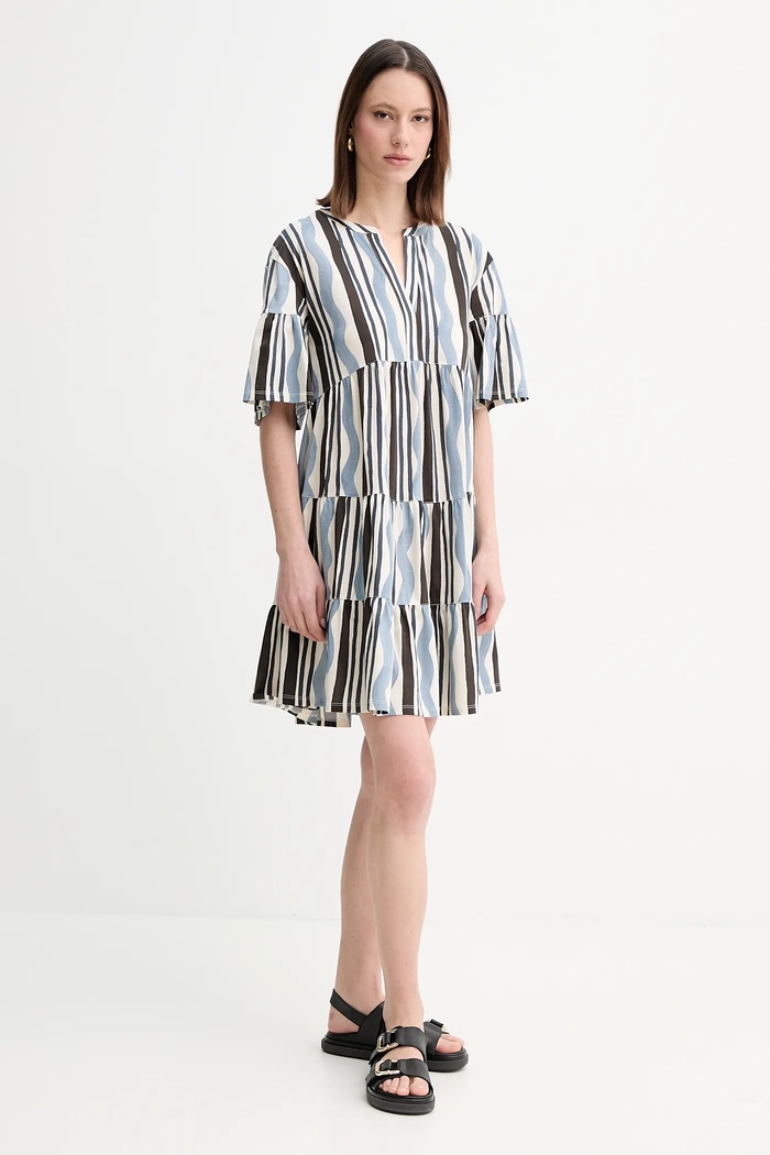 Weekend Max Mara rochie din bumbac bej 2515621072600