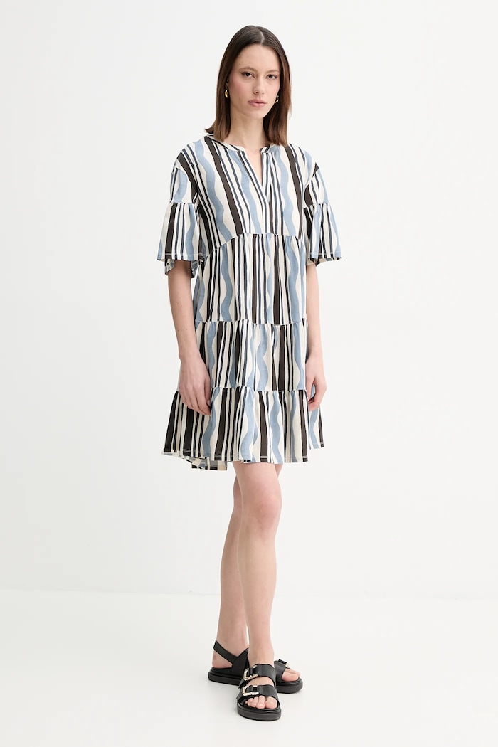 Weekend Max Mara rochie din bumbac bej 2515621072600