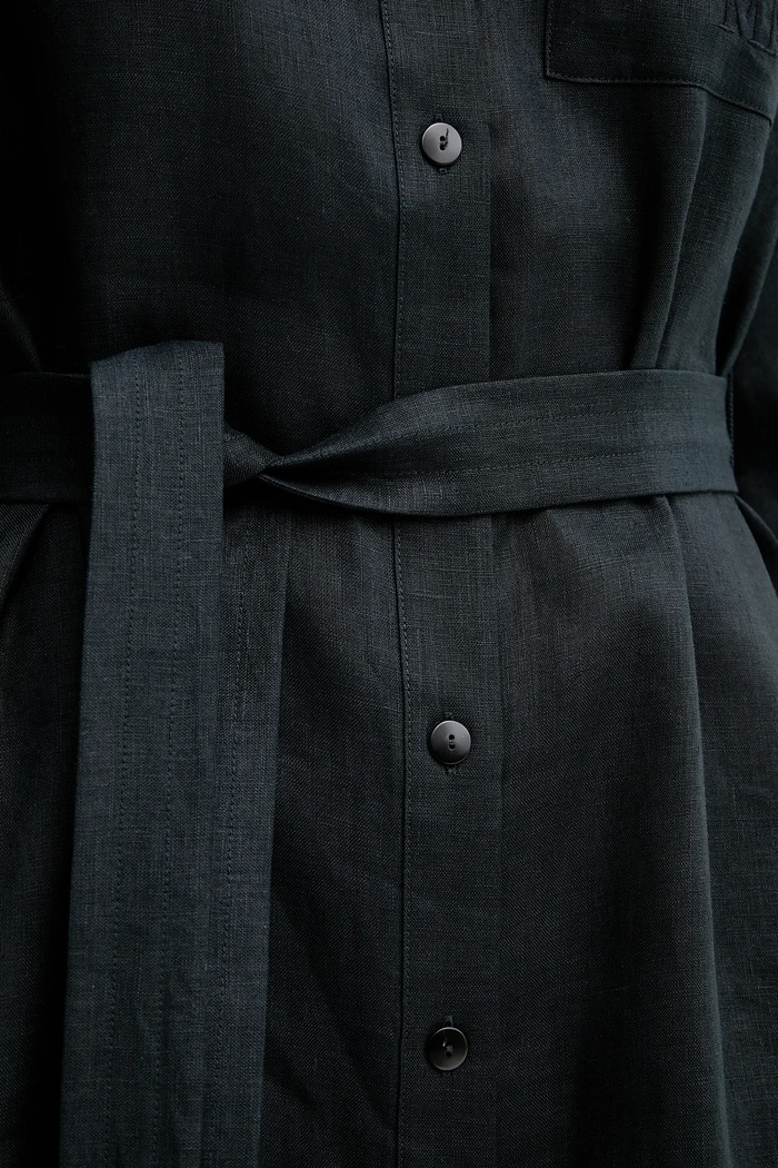 MM by Max Mara sukienka lniana 2516221028600 czarny