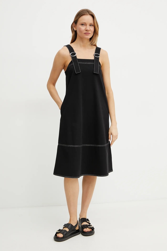 Φόρεμα MM by Max Mara με ελαστάν μαύρο 2516621018600