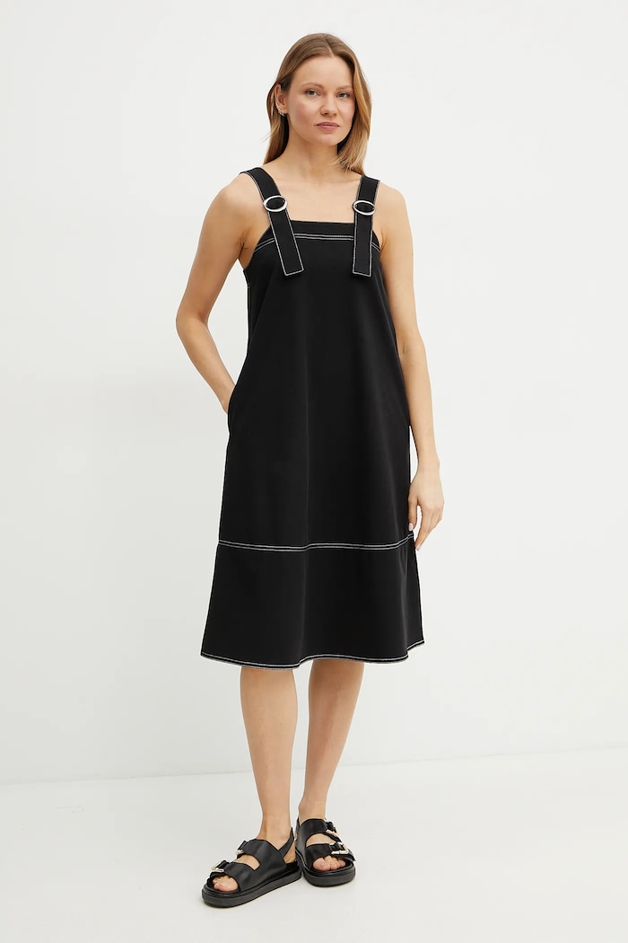 Φόρεμα MM by Max Mara με ελαστάν μαύρο 2516621018600