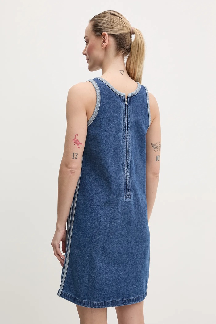 Odzież adidas Originals sukienka jeansowa DENIM 3S DRESS JD2580 niebieski
