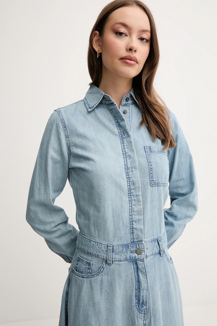 United Colors of Benetton sukienka jeansowa niebieski 4RZKDV0B5