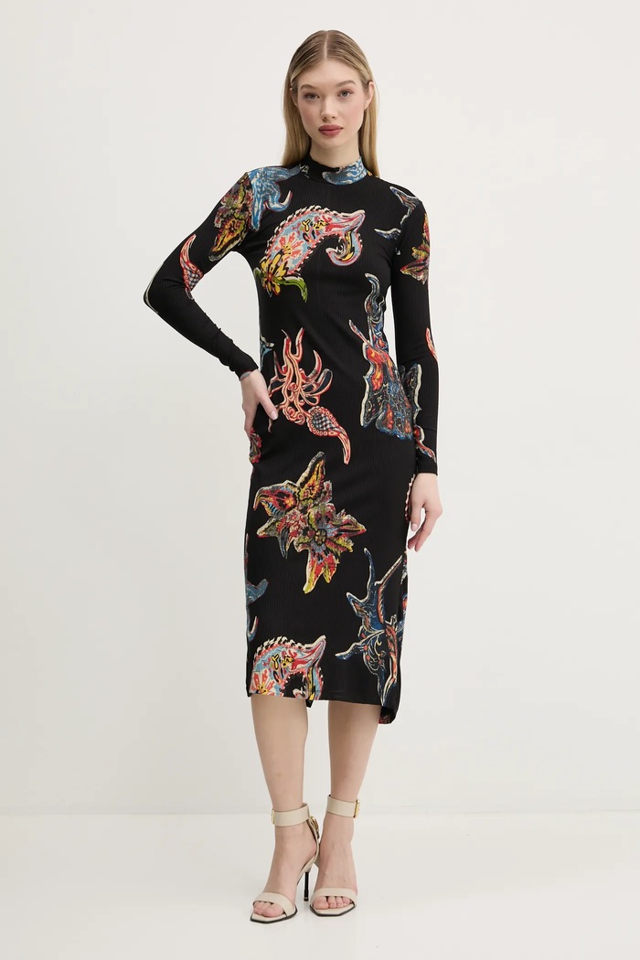 Haljina Desigual MELTED PAISLEYS_LACROI 25SWVK31 crna SS25