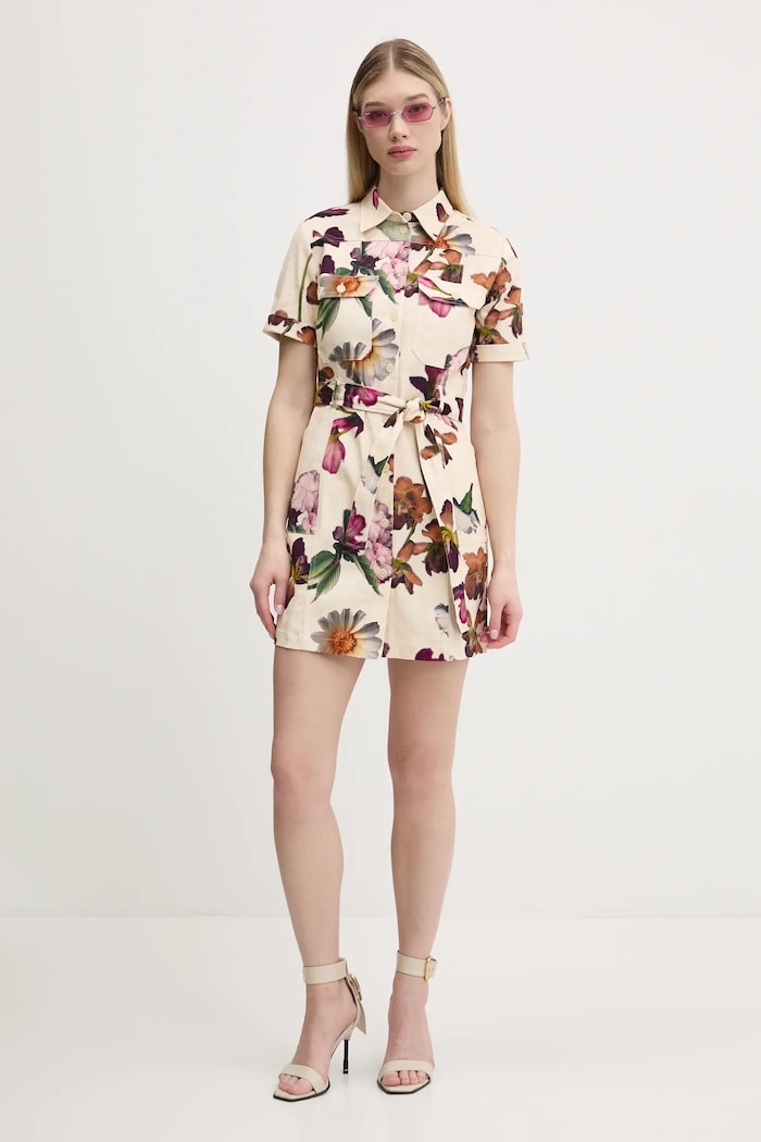 Φόρεμα Desigual MONICAWHITE 25SWVW13 μπεζ SS25