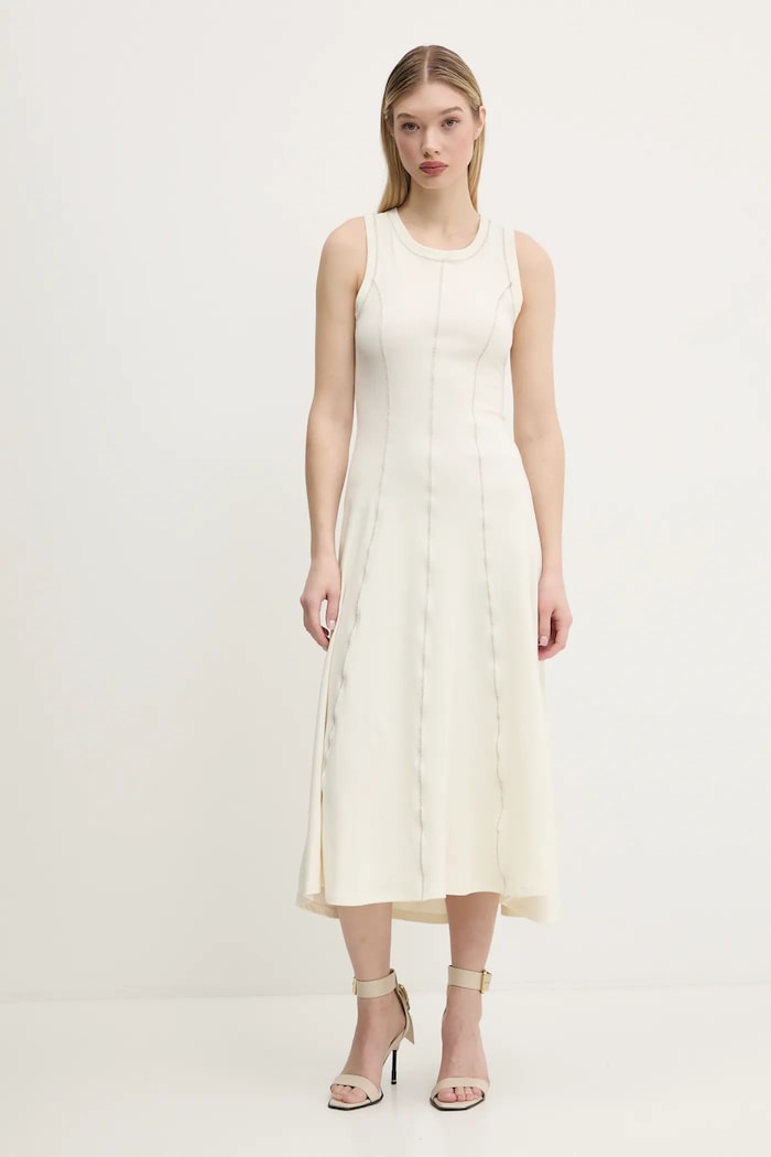 Desigual sukienka NANTES 25SWVK54 beżowy SS25