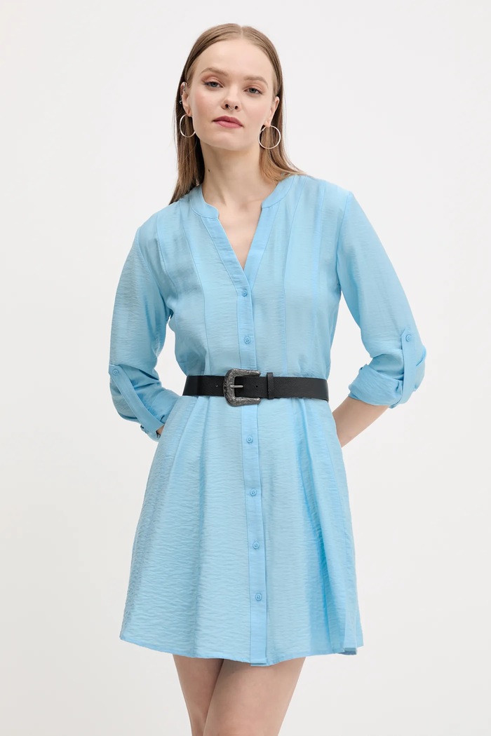 Haljina Desigual PARIS bez uzorka plava 25SWVW32