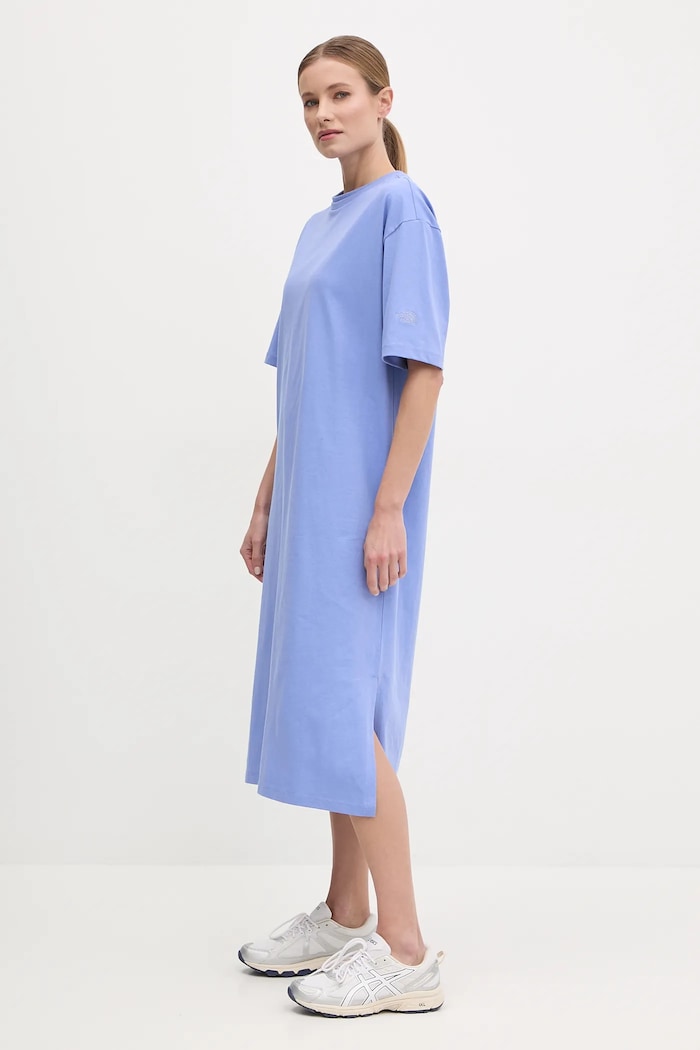 The North Face Rochie din bumbac Oversized NF0A8C2E0YI1 violet SS25