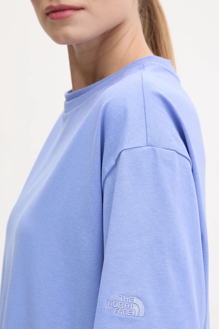 Rochie din bumbac Oversized The North Face violet NF0A8C2E0YI1