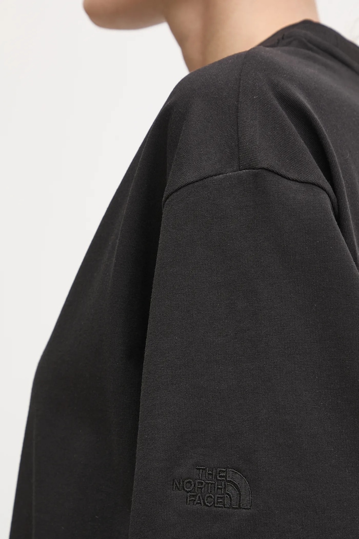The North Face rochie din bumbac Oversized NF0A8C2EJK31 negru