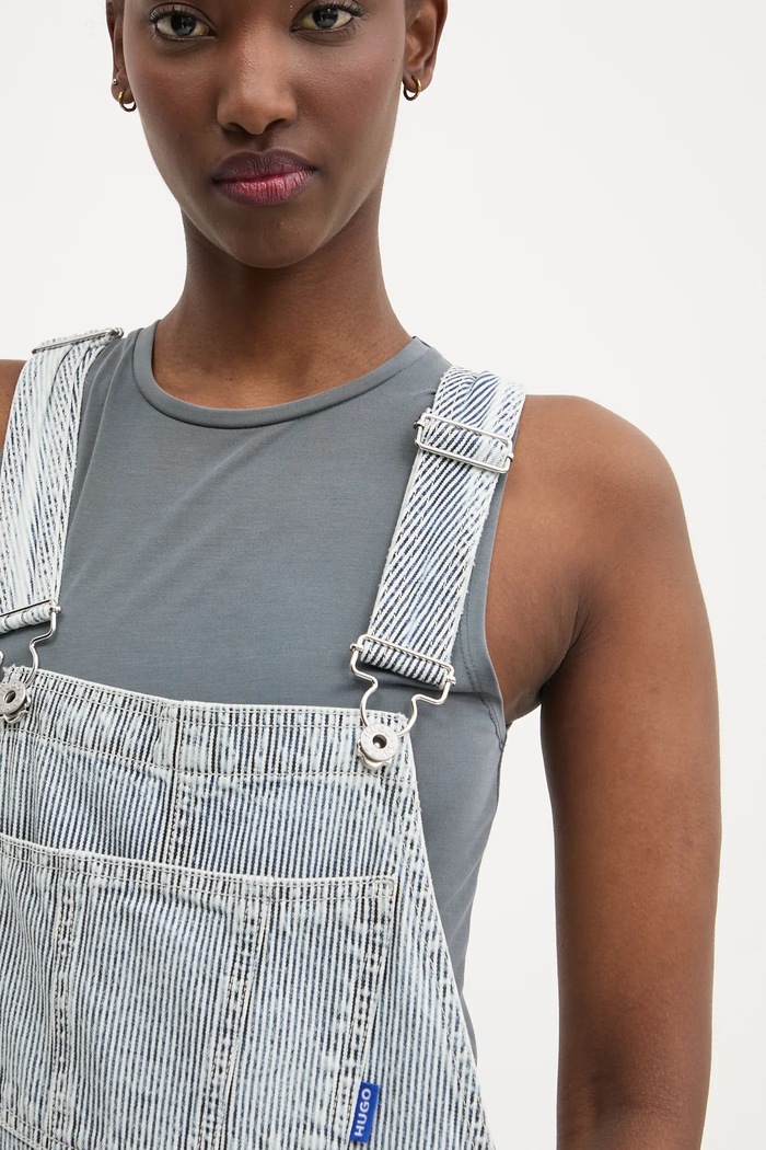 Hugo Blue salopette di jeans 50537485 blu