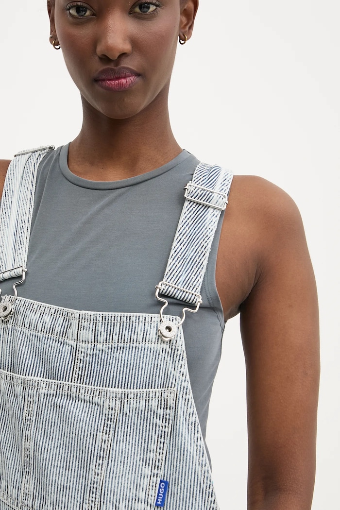 Hugo Blue salopette di jeans 50537485 blu