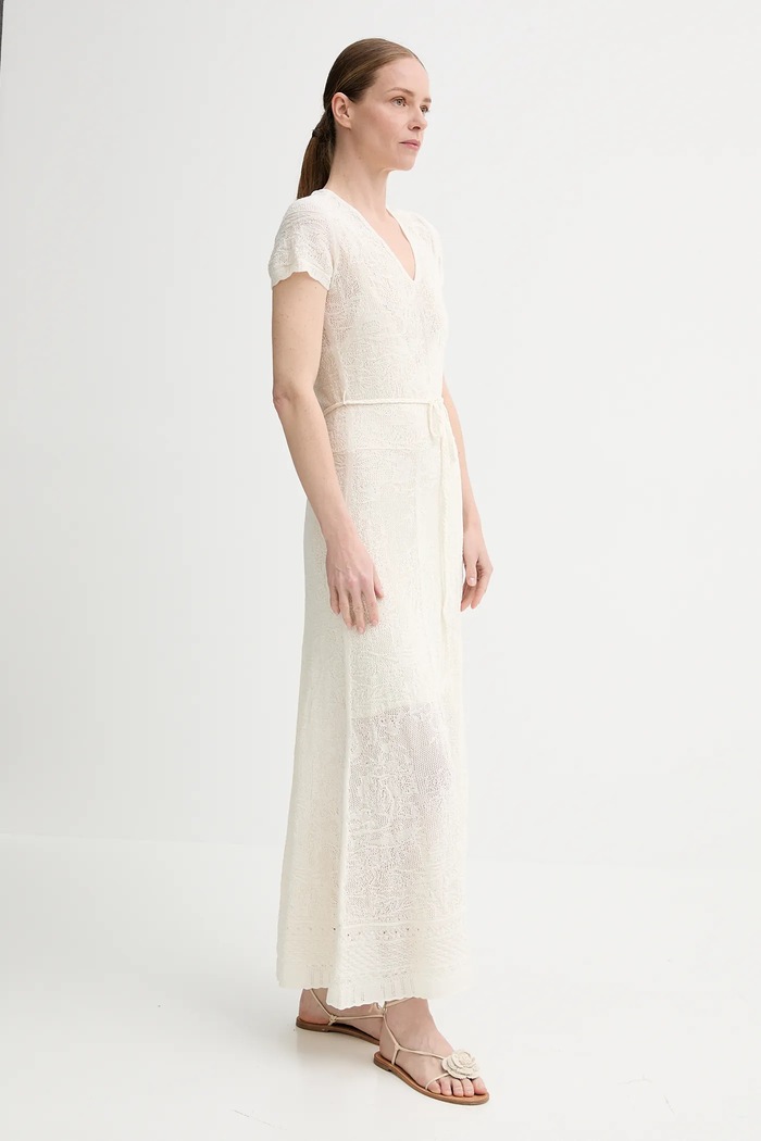 Μάλλινο φόρεμα ZADIG&VOLTAIRE KWDR01193.102 μπεζ SS25