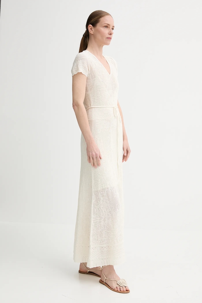 Μάλλινο φόρεμα ZADIG&VOLTAIRE KWDR01193.102 μπεζ SS25