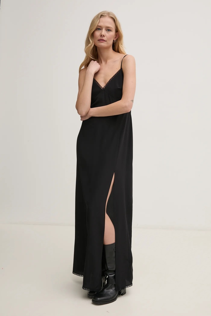 Odzież ZADIG&VOLTAIRE sukienka jedwabna WWDR02529.11 czarny