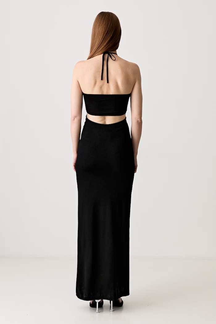 Clothing Coperni Halter dress plain with viscose COPML135Y3010 black
