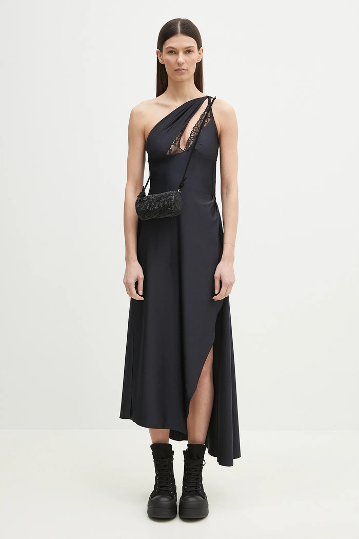 Coperni dress Asymmetric Long COPR135545 black