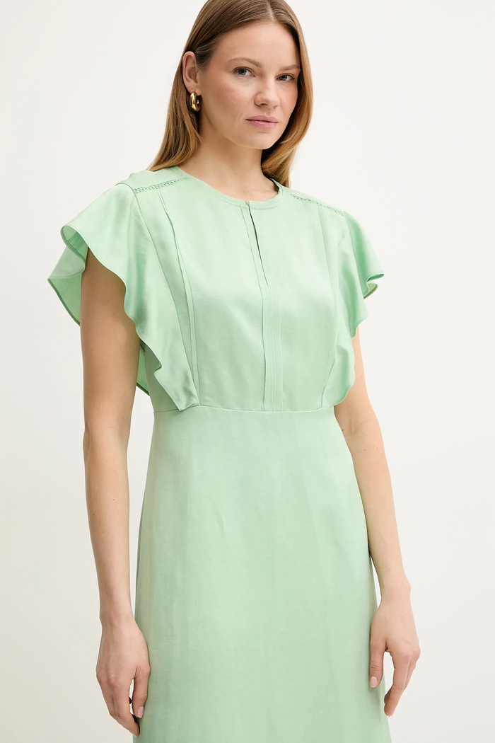 BOSS rochie verde 50537402