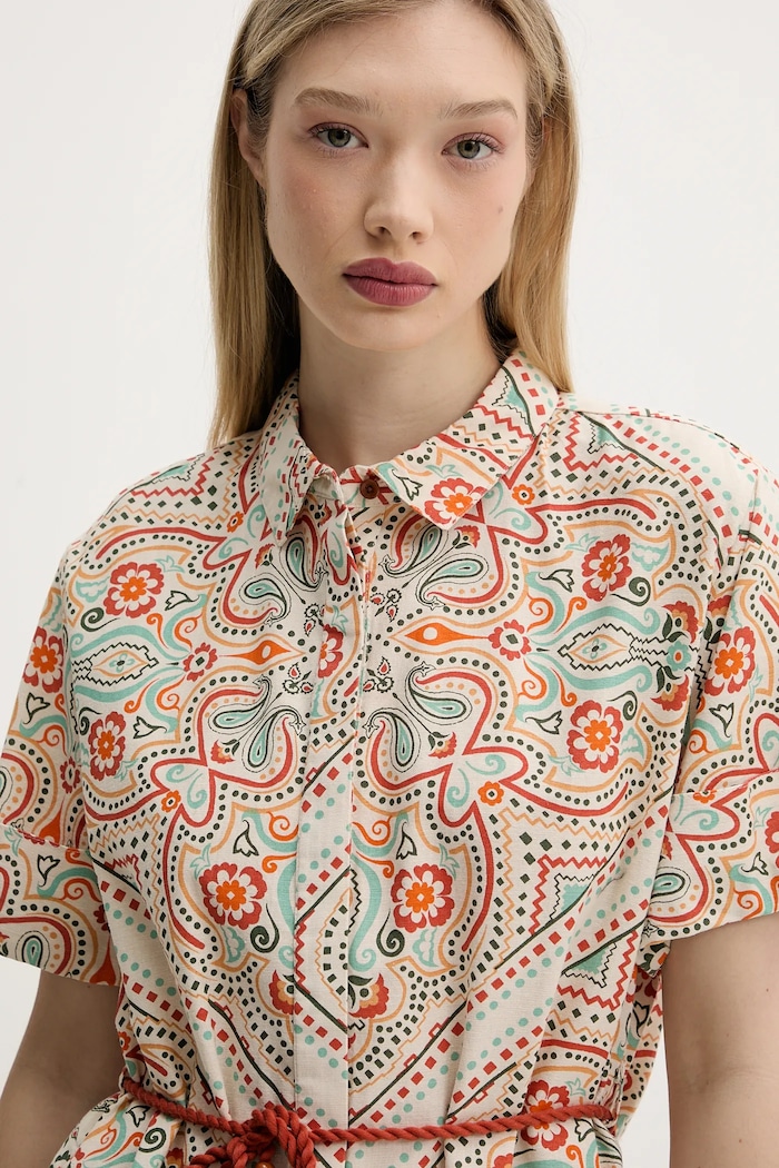 Рокля Superdry W8011893A.F4T бежов