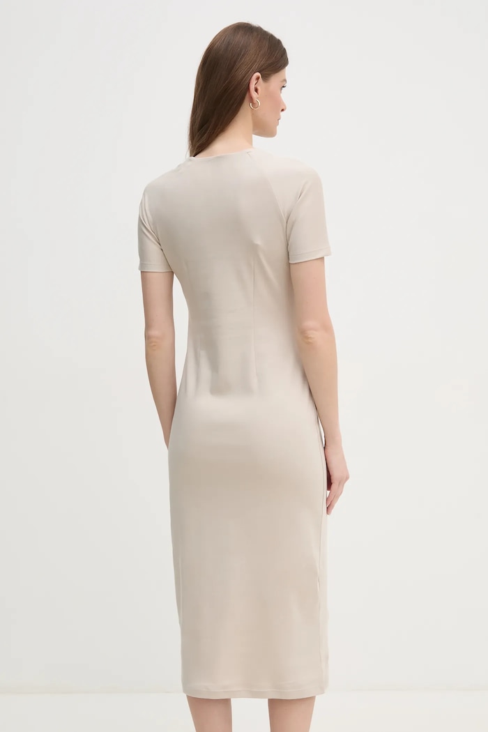 Odzież Calvin Klein sukienka bawełniana K20K208299 beżowy
