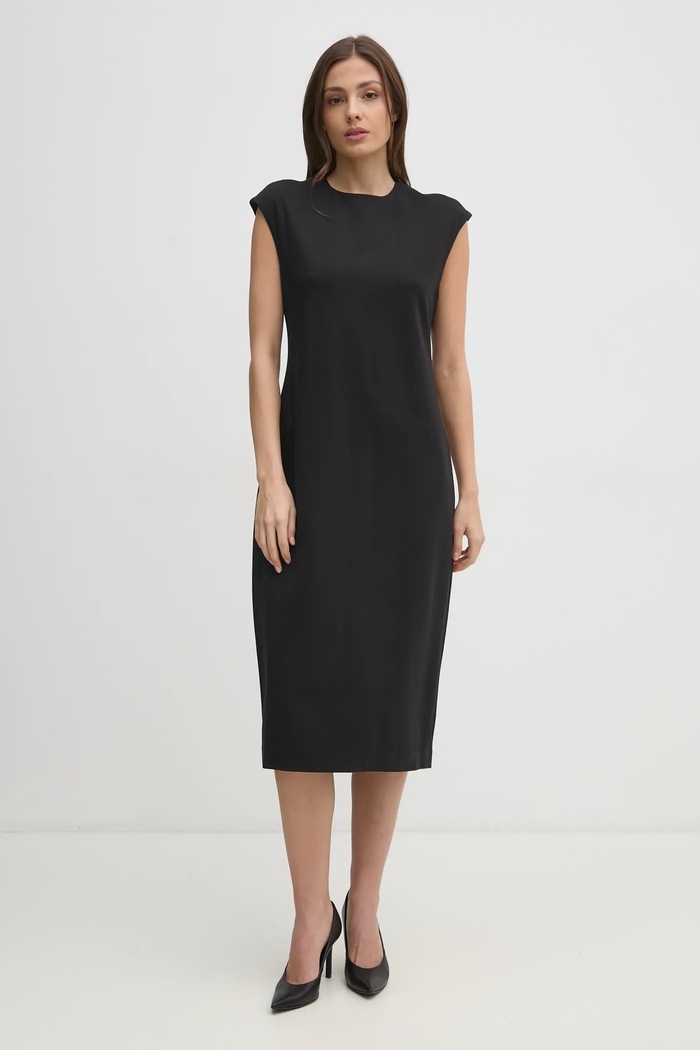 Šaty Calvin Klein s elastanom čierna LV044B012G