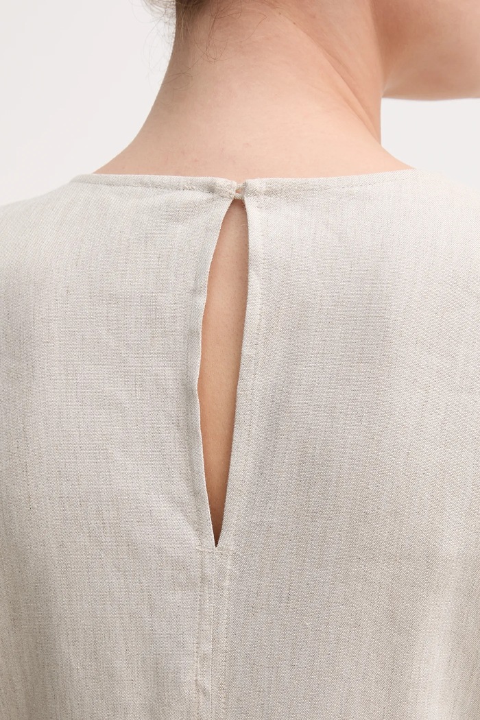 Calvin Klein vászon ruha bézs LV044B041G