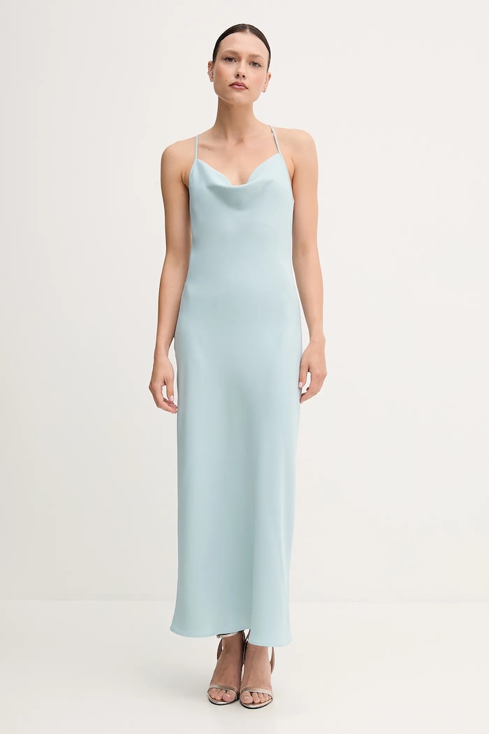 Haljina Calvin Klein maxi tirkizna LV044B053G