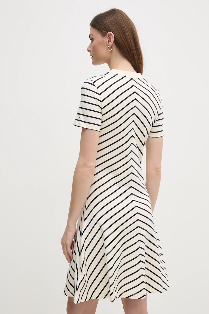 Odzież Tommy Hilfiger sukienka bawełniana WW0WW45521 beżowy