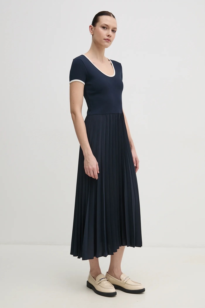 Tommy Hilfiger rochie WW0WW44618 bleumarin SS25