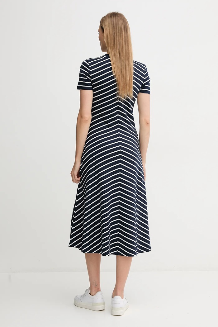 Oblečení Tommy Hilfiger Bavlněné šaty Tommy Hilfiger WW0WW44547 námořnická modř