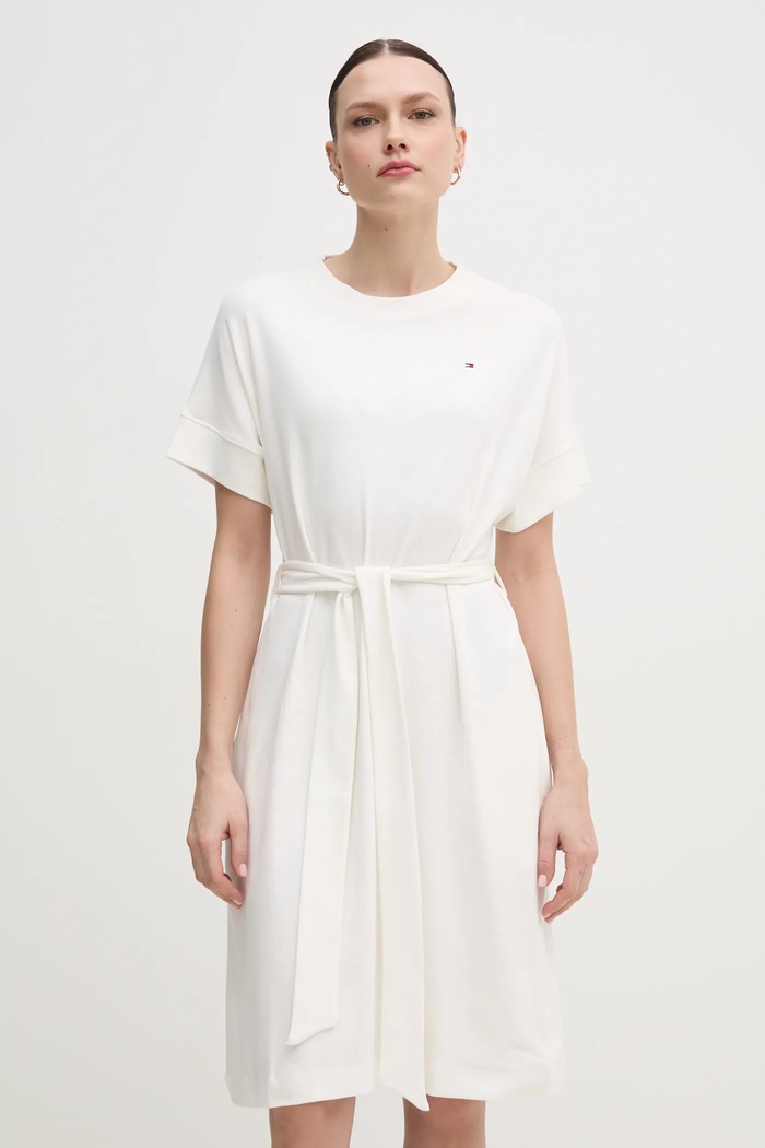 Bavlnené šaty Tommy Hilfiger biela WW0WW45520