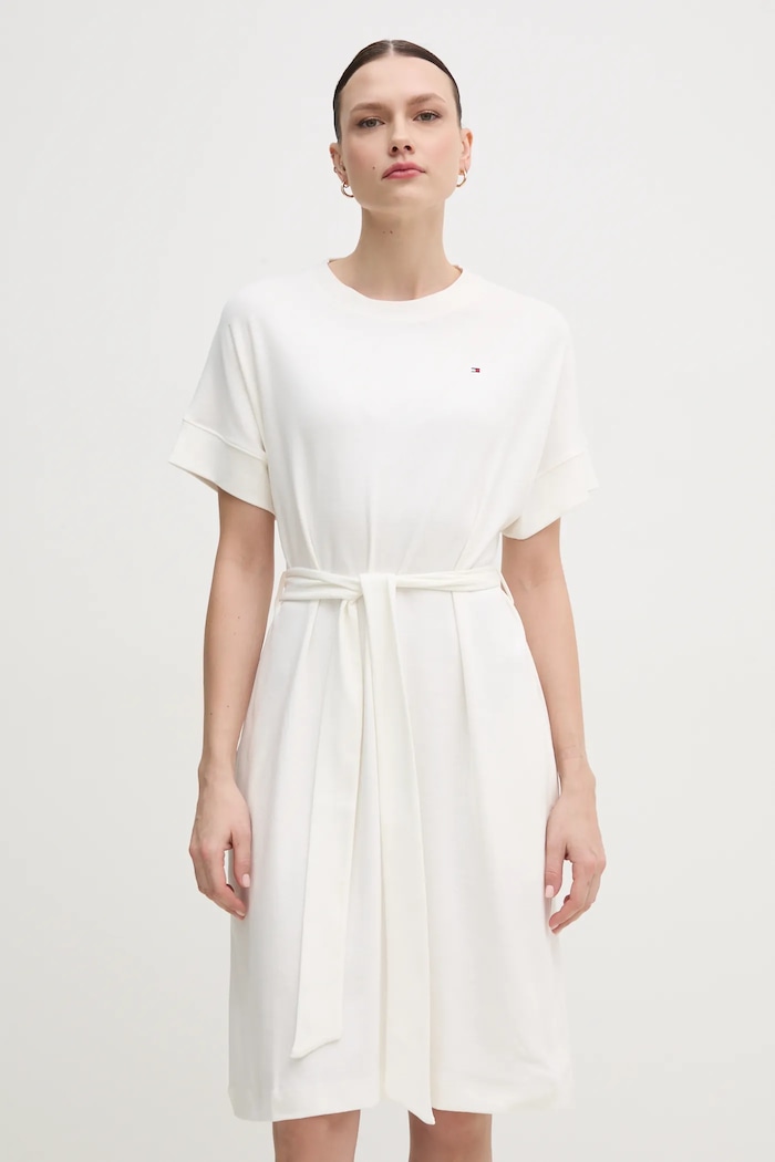 Bavlnené šaty Tommy Hilfiger biela WW0WW45520