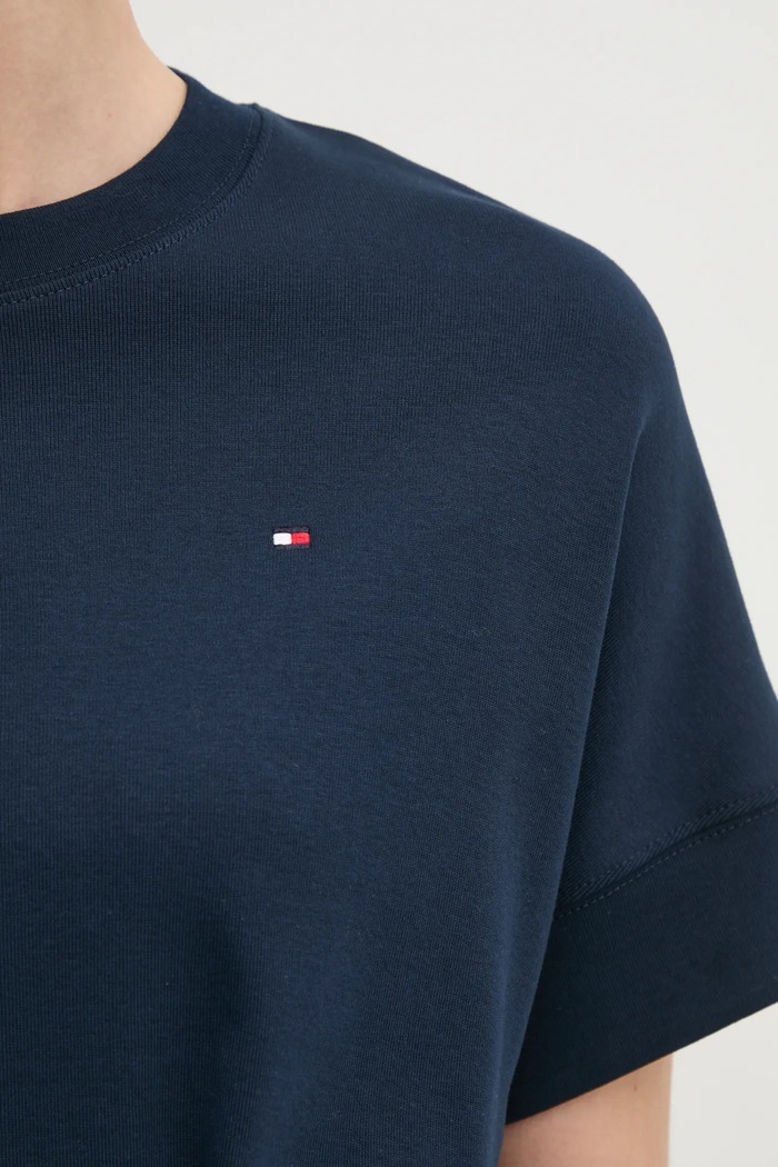 Bavlněné šaty Tommy Hilfiger WW0WW45520 námořnická modř
