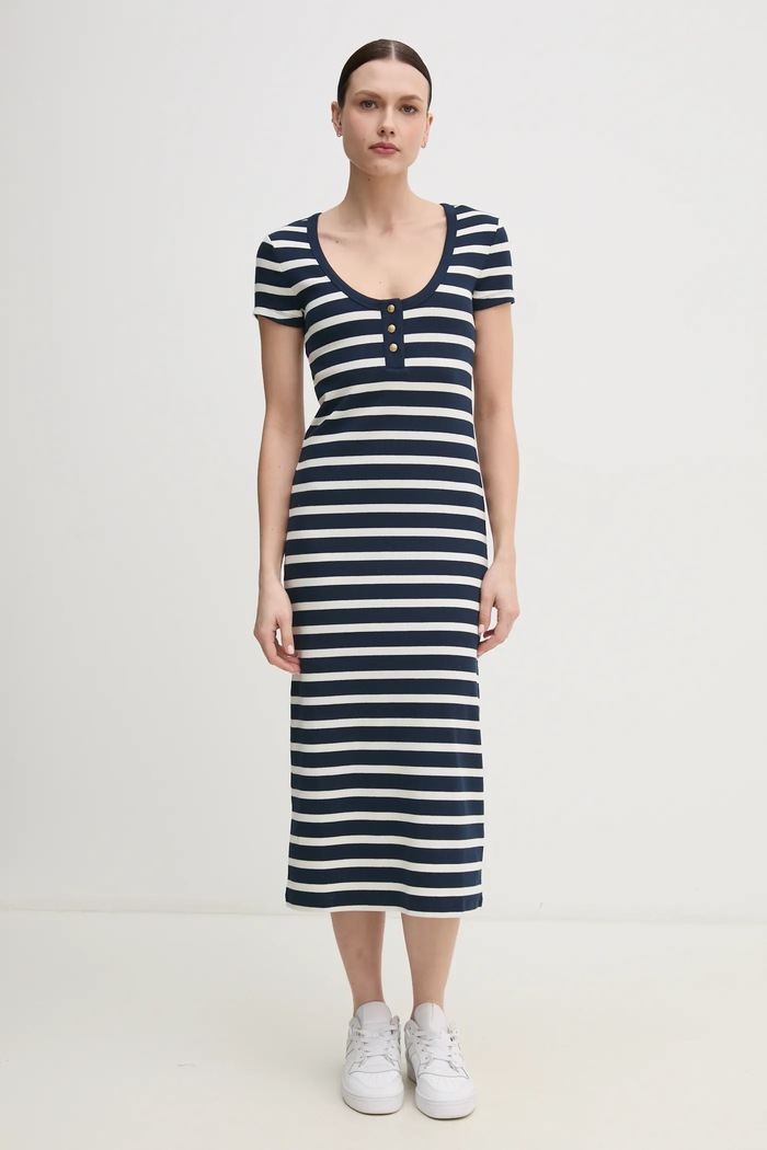Šaty Tommy Hilfiger WW0WW43864 tmavomodrá SS25