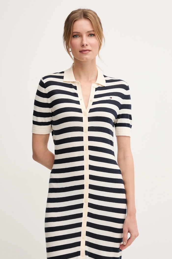 Šaty Tommy Hilfiger námořnická modř WW0WW44529