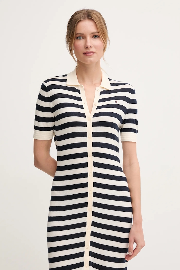 Šaty Tommy Hilfiger námořnická modř WW0WW44529