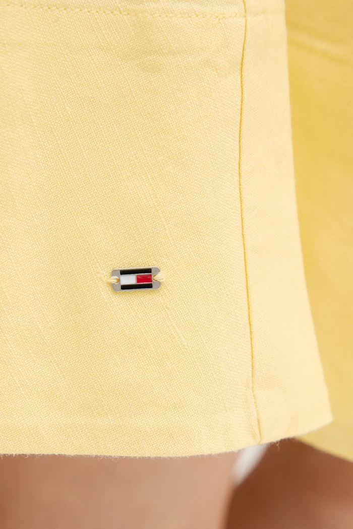 Tommy Hilfiger sukienka lniana WW0WW46171 żółty