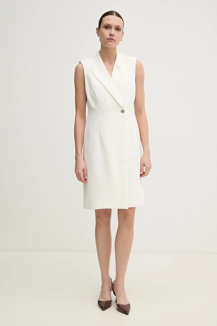 DKNY Rochie DD5U1H66 bej SS25