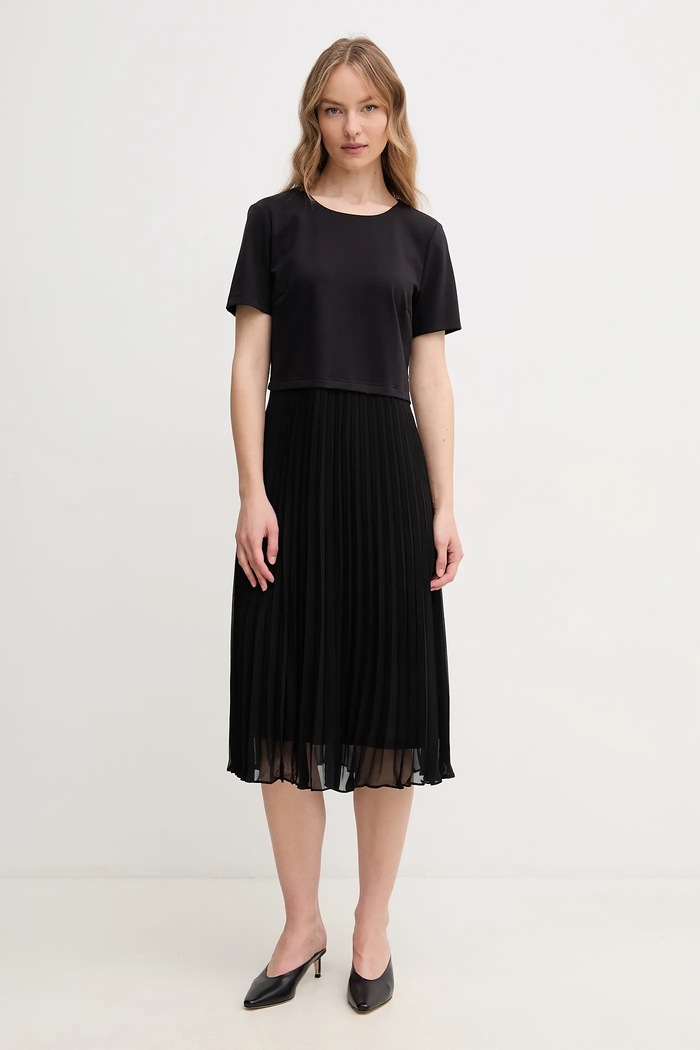 Dkny sukienka z elastanem czarny DD5K1H87