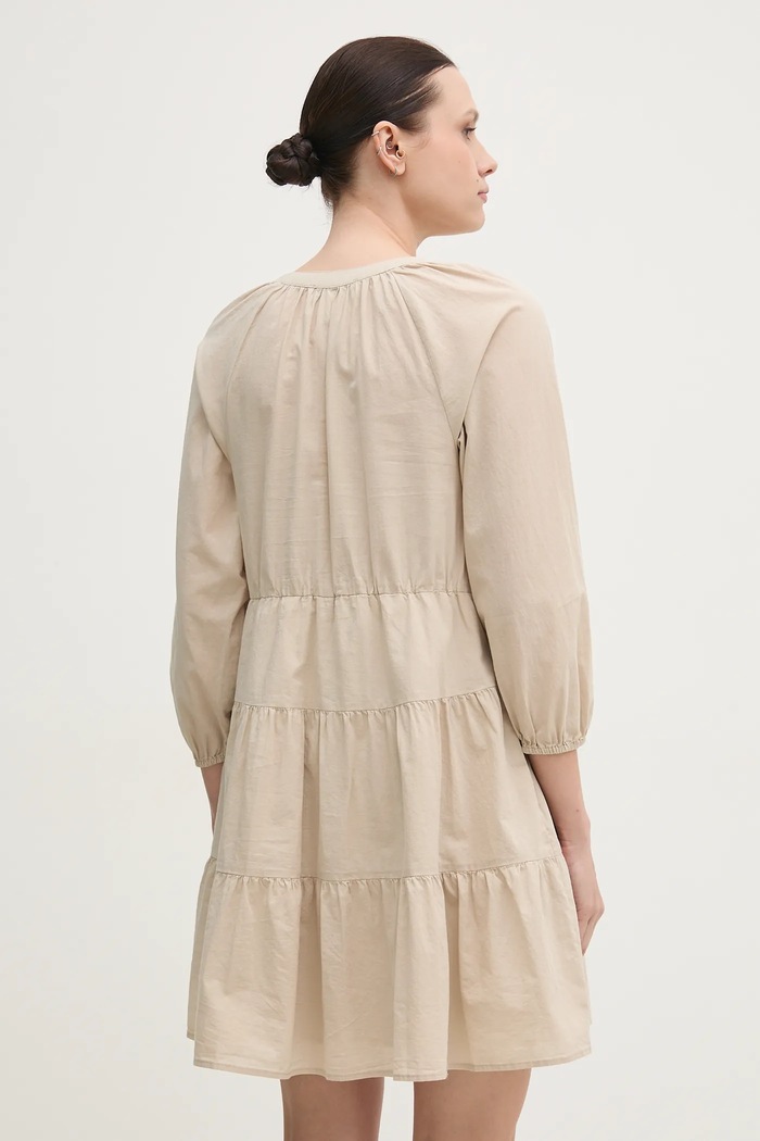 Îmbrăcăminte Dkny rochie din bumbac DJ4D9021 bej